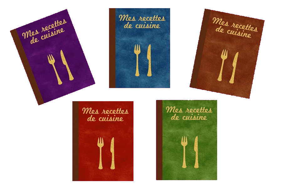 Livres vierges recettes de cuisine